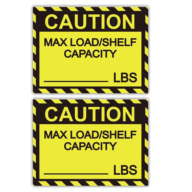 Remarkable Pallet Rack Capacity Label,3×4 Inch Caution MAX LoadShelf LBS