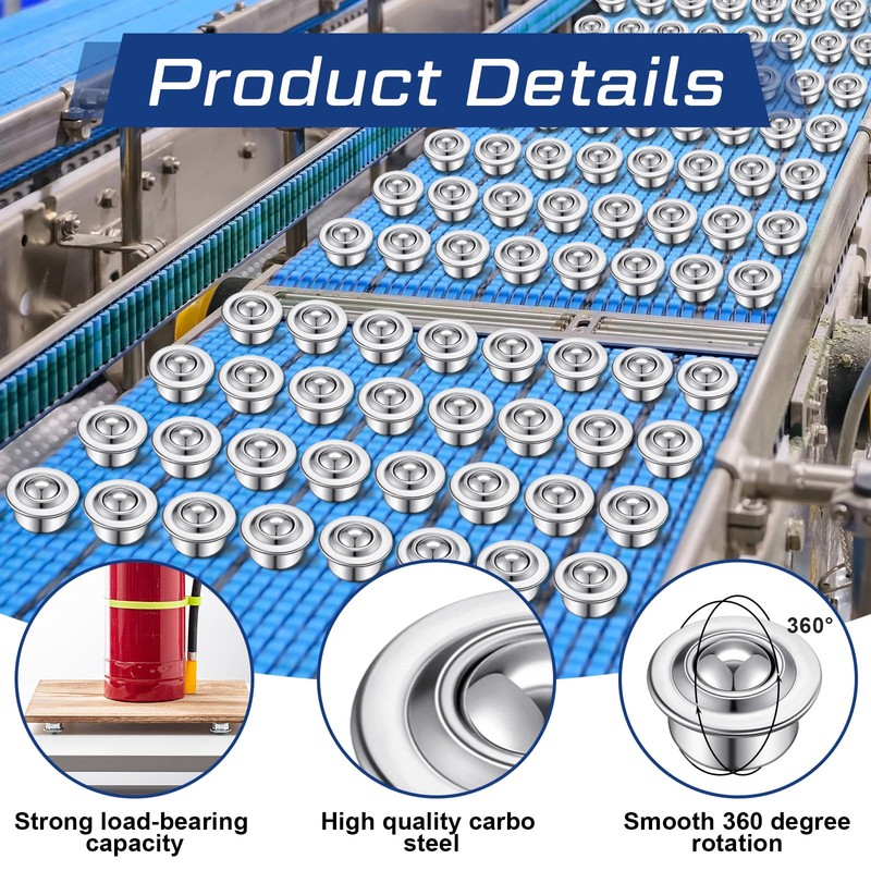 Gisafai 40 Pcs 5/8" Roller Ball Transfer Bearing Ball Transfer