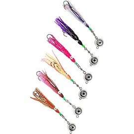 2oz Fluke Ball Jigs w/Hoochie Stinger Rigs 6 Sets