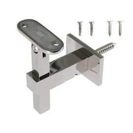 Top Hardware Stainless Steel 316 Garde Wall Mount Adjustable Handrail Bracket for Square Tube (Mirror Chrome Finish)