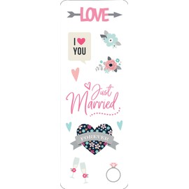Wedding Sticker Set (6 Different Sheets of Stickers!), 2 1/2 x 7 1/8