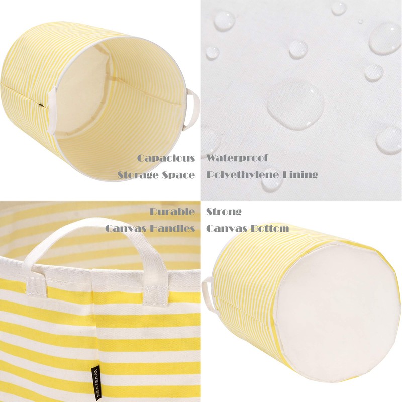 Sea Team 19.7 Inches Large Sized Waterproof Coating Ramie Cotton
