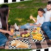 gisgfim 2Pcs Black Checkered Serving Trays with Handles 16 x