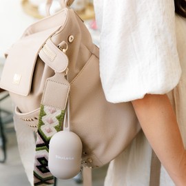 Bleu La La Pacifier Holder Case - Soft Silicone Pacifier, Clip, and Accessory Pouch with Zipper - Holder Bag Cover for Paci Soothies Clips Binky Baby Boys Girls (Mauve)