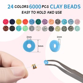 ONBAGLST Beads for Threading, Over 8000 Beads for Bracelets, 6mm DIY Jewellery Beads, 2 Boxes DIY Beads Set with Letters for Rings, Necklaces, Gifts, Adult