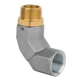 1" Dual NPT Threads Fuel Transfer Pump Nozzle Swivel, Multi Plane 360 Rotating Fuel Pump Tank Hose Connector for Fuel Nozzle Transfer Hose Fuel Tank Hose