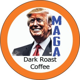 TRUMP - MAGA - Mornings Are Great Again - Mold Free & Lab Tested - Dark Roast Coffee Pods, Compatible with Keurig 2.0 K Cup Brewers, 50 Count Box - LIMITED QUANTITY