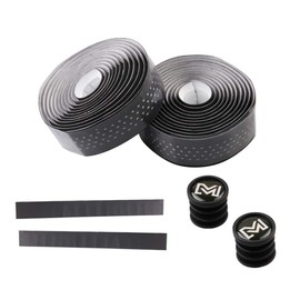 VOANZO Leather Bicycle Handlebar Tape, Road Bike Handlebar Tape, Superior BreathableNon-Slip Mountain Bike Handlebar Tape (White)