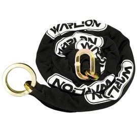WARLION Heavy Duty Security Chain, 5ft x 3/8in Thick, 6.4lbs, Anti-Theft & Cut-Proof Motorcycle Chain with Cinch Ring - Secure Generators, Trailers, ATVs, Ebikes, & 2-Wheeled Vehicles (No Lock)