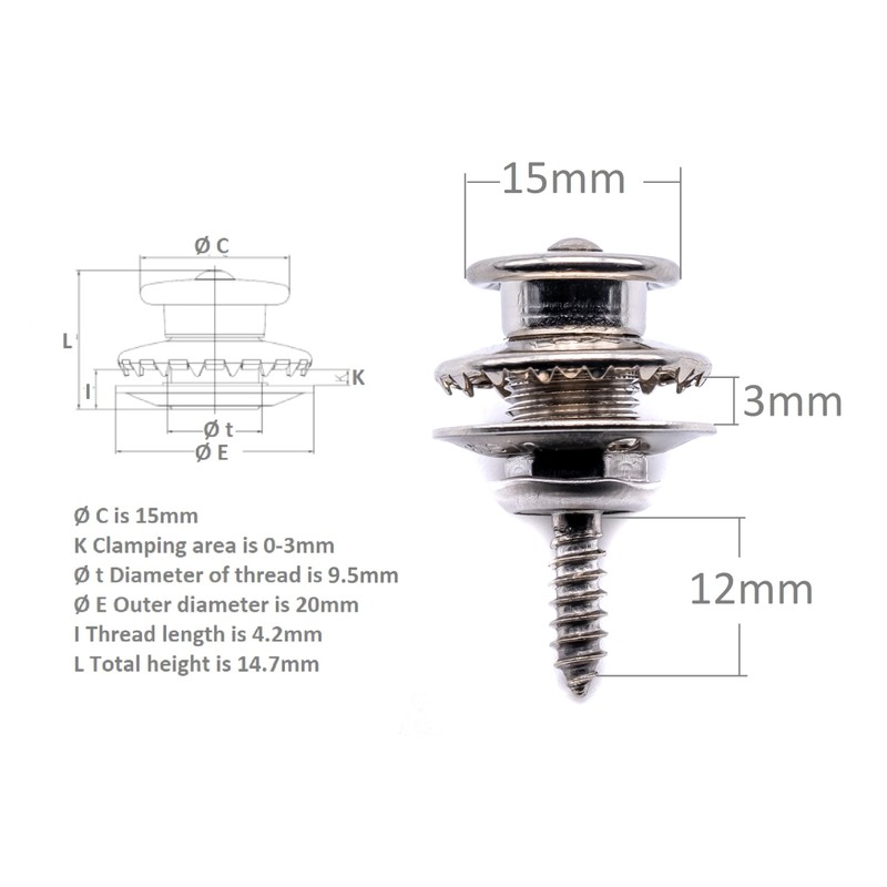 2pcs Loxx guitar strap lock fastener quick release button genuine