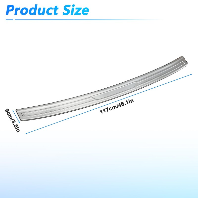 ACROPIX Rear Bumper Protector for Toyota Highlander 2015-2019 Scratch Resistant