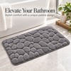 3D Cobblestone Embossed Bathroom Mat Quick Dry Absorbent Floor Rug