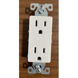 COOPER Grounding Duplex Receptacle  1107W-Box 15A-125V 2-Pole, 3-Wire
