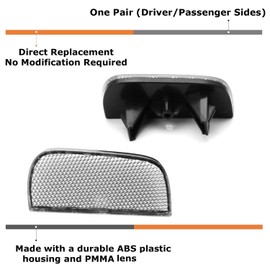 iJDMTOY Clear Lens Rear Bumper Reflector Lenses Compatible With 2016-21 Honda Civic Sedan/Coupe 10th Gen, OE-Spec LH RH Assembly