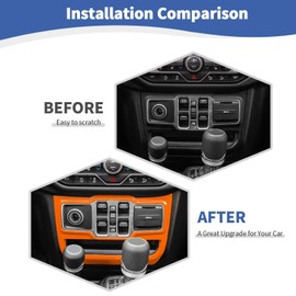 RT-TCZ for Jeep JL Center Dash Window Switch Panel Trim Cover for Jeep Wrangler JL JLU Gladiator JT 2018-2024 Orange Interior Accessories