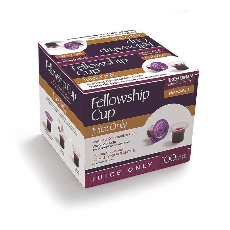 BROADMAN CHURCH SUPPLIES Pre-filled Communion Fellowship Cup, Juice Only, 100