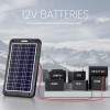POWOXI 12V 12W Solar Car Battery Trickle Charger Maintainer with