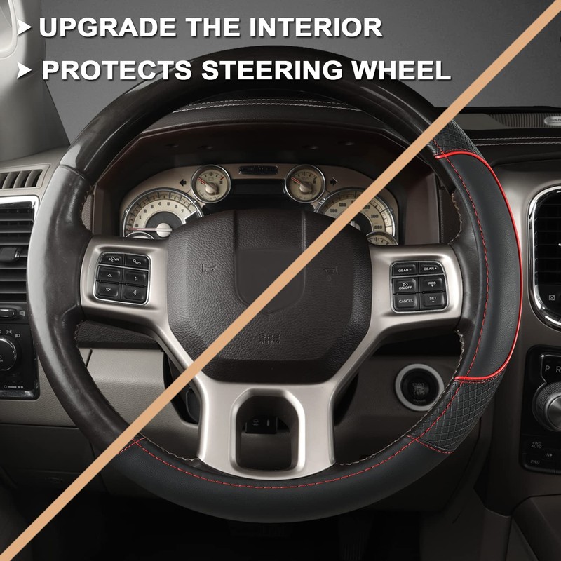 GIANT PANDA Car Steering Wheel Cover for Dodge Ram 1500