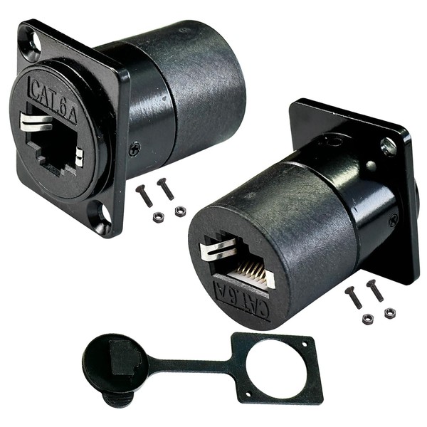 PENGLIN Pack of 2 RJ45 CAT6A Shielded Panel Mount Adapter,