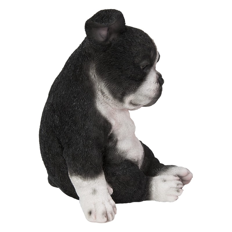 HiLine Gift Ltd. Boston Terrier Sitting Sleepy Statue