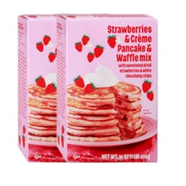 Strawberries & Crème Pancake & Waffle Mix Kosher 16 oz pack of 2