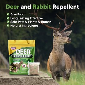 Deer Repellent for Plants, Rabbit Repellent for Plants, Deer Repeller, Deers Deterrent for Garden, Keep Rabbits Out of Yard, Keep Deer Away for Yard (3.41 Ounce (Pack of 8))