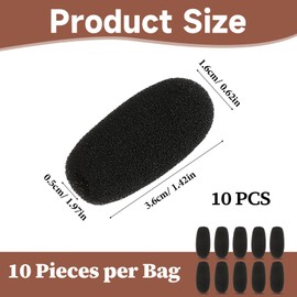 JJUNW 10 Stück Mikrofon Windschutz, Ersatz-Windschutz für Mikrofon und Headset aus Schaumstoff, Mini-Mikrofon Headset Windschutzscheibe für Unterricht Klein Mikrofons Lavalier-Kopfhörer