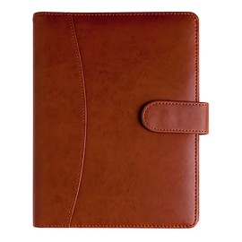 Carpeta De Curpiel Con Cierre Color Café                                                                                                              
