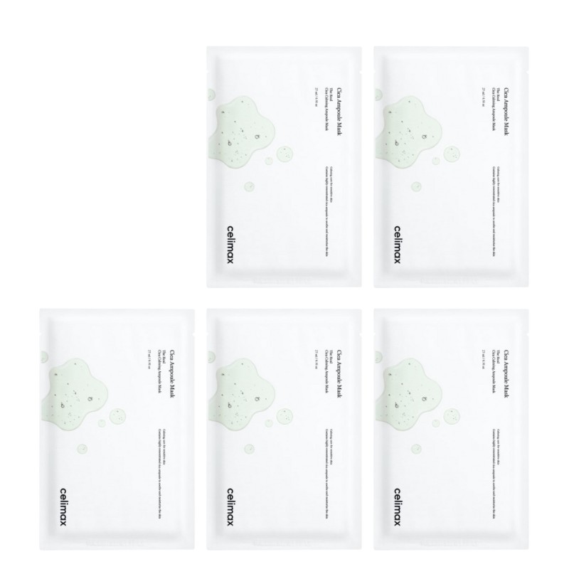celimax The Real Cica Calming Ampoule Mask Set (5 masks)