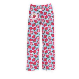BRIEF INSANITY Soft Pajama Pants for Women, Comfortable Lounge Pj Pants with Elastic Waistband, Comfy Pajama Bottoms with Strawberry Design, Small