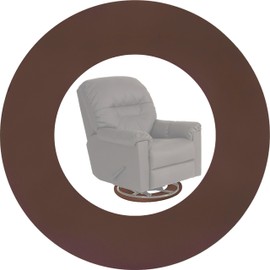 Non Skid Rubber Furniture Pads for Recliners,Furniture Grippers, Gripper Pads,Anti Slide Furniture Pads Hardwood Floor Protector,Fits Recliners,Swivel Chairs,Brown Solid Pad (25.2’’ Outside Diameter)