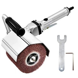 Burnishing Polishing Machine,Pneumatic Surface Conditioning Tool,Handheld Wheel Polisher Sander Wire Drawing Machine for Stainless Steel Metal Wood Polishing,2500RMP