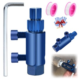 Agamino Broken Pipe Thread Extractor, 2025 Upgraded Stripped Screw Extractor with Wrenches for Broken Faucet, Easy Out Broken Screw Removal Tool for Pipes 1/2, 3/4 & 1Inch, Broken Bolt Extractor Kit