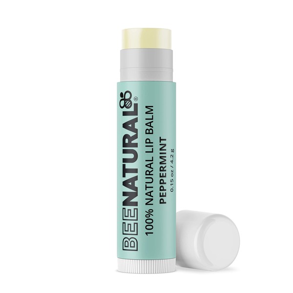 Bee Natural - 100% natural moisturising lip balm, peppermint flavour, 4.2 g