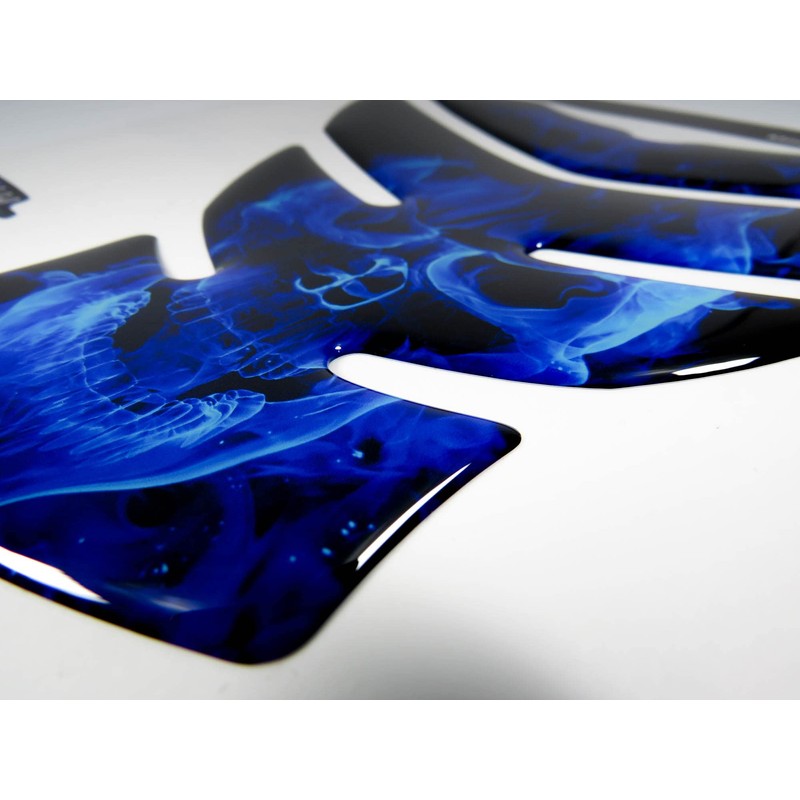 BIKE-label 3D Tank Pad Motorcycle Sticker Tank Protector Blue Compatible