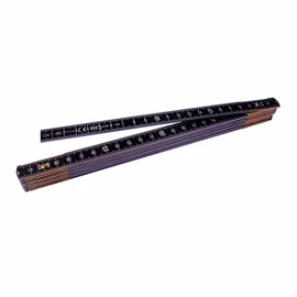 Metrica 20108 1m Aluminium Folding Rule with Natural 5 Folds - Black