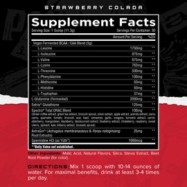Unmatched Longevity EAA Essential Amino Acids | Muscle Build & Recovery | Performance & Health-Span Benefits | Natural Flavors & Sweeteners | 30 Servings (Strawberry Colada)