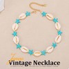 Jovono Boho Shell Choker Necklace Sea Star Necklaces Beach Turquoise