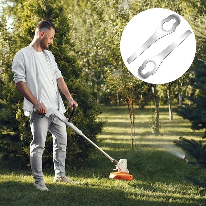 4 Pack Lawn Mower Metal Blades Stainless Steel Trimmer Head