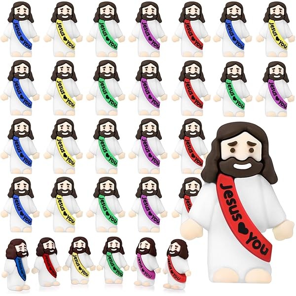 Draupnir 30 Pcs Little Jesus Figures, Jesus Love You Mini