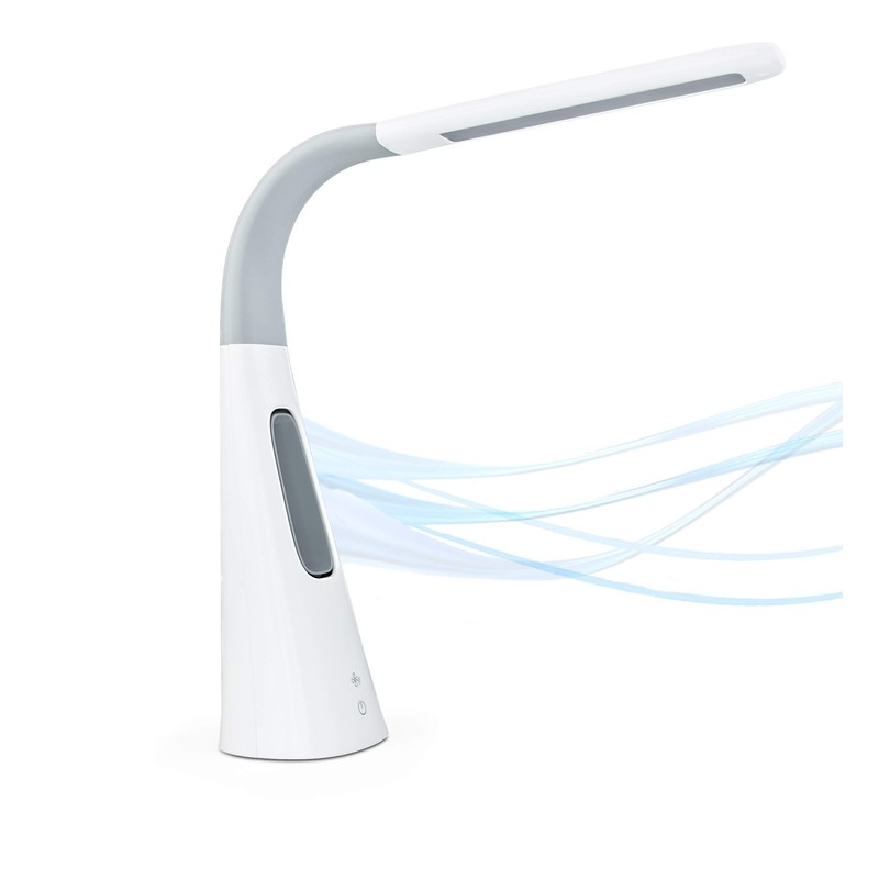 Turcom LED Desk Lamp with Fan, Cool Breeze Lamp with