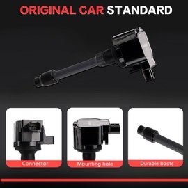 CASEONJAN Ignition Coil Pack UF781 and Iridium Spark Plugs, Compatible with Honda Accord CR-V Civic Insight RDX 2017-2021 1.5L 2.0L Replaces 3052059B013 UF781, Set of 4