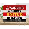 Funny United Metal Sign, A Grumpy MAN UTD Fan Lives