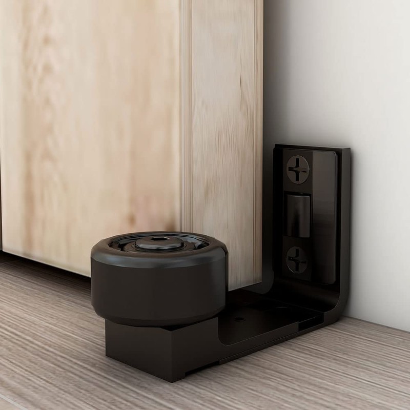 ETIASQSA Sliding Barn Door Adjustable Roller Floor Guide Wall/Door Bottom