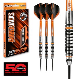 RED DRAGON Amberjack 14: 27g Tungsten Darts Set with Flights and Shafts (Stems)
