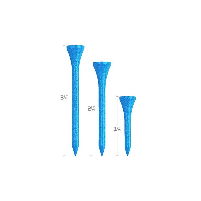 IZZO Golf Wood Golf Tees, 3.25 Inch, Light Blue (Pack