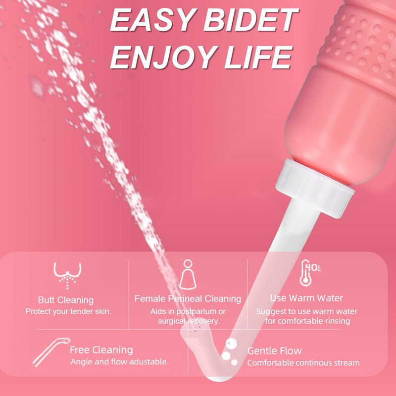 2Pcs Portable Handheld Bidet 450ML Strong Elastic Light Weight Large