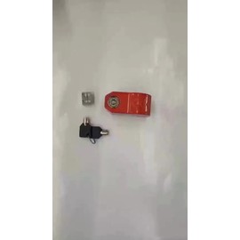 *Candado de Disco Freno Para Moto Antirrobo Con Alarma 110dB Accesorio Impermeable Universal Resistente 7mm Color Rojo