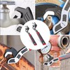 NCOALE Universal Pipe Wrench Adjustable, 2 Sizes Self Locking Wrench