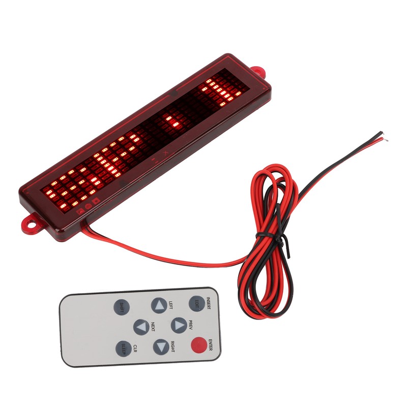 Rechargeable LED Name Tag Replacement for Universal Automobile Programmable Name